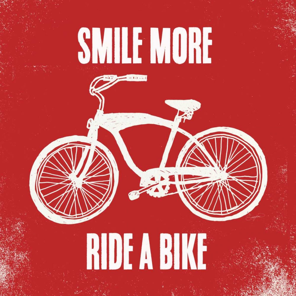 Smile More Ride a Bike art print by Evangeline Taylor for $57.95 CAD