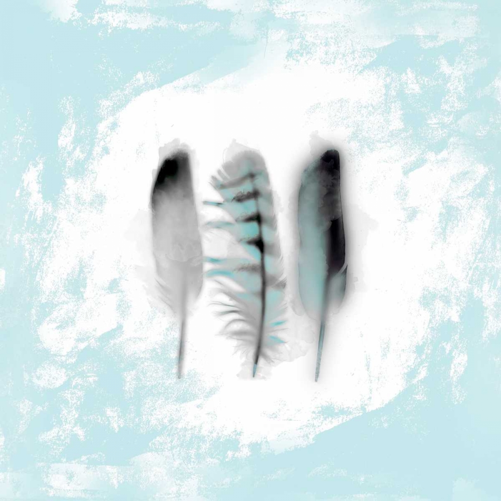 Watercolor Feather Study 3 in Blue art print by Evangeline Taylor for $57.95 CAD