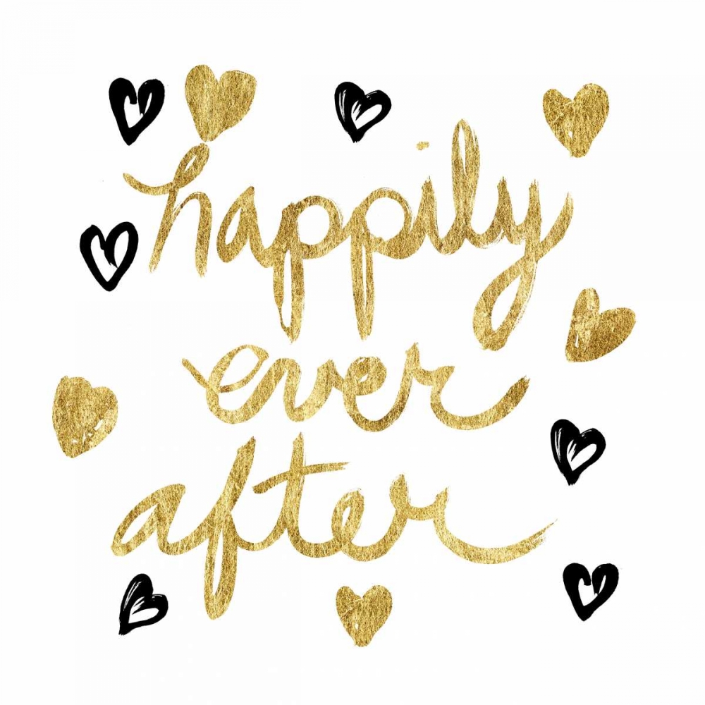 Happily Ever After! Gold art print by Evangeline Taylor for $57.95 CAD