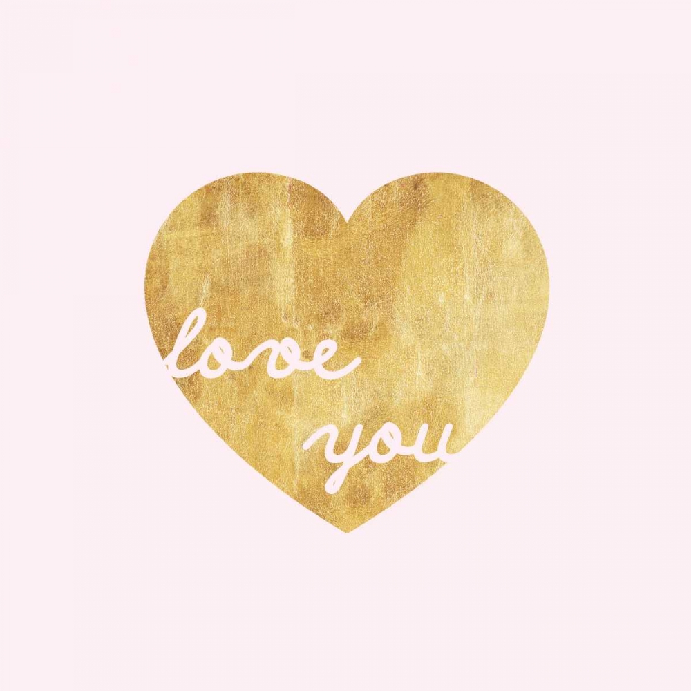 Heart of Gold Love - Pink art print by Miyo Amori for $57.95 CAD
