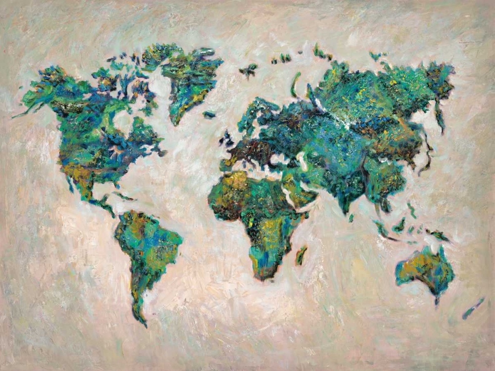 Wonderful World MAP art print by James Zheng for $57.95 CAD