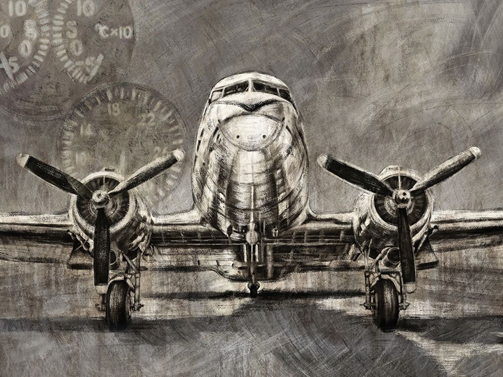 Vintage Jet Plane art print by James Zheng for $57.95 CAD