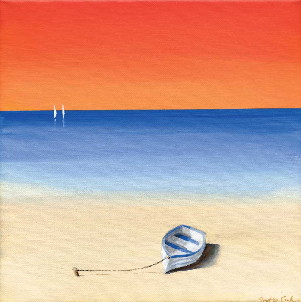 Red sky beach I art print by Andrea Cook for $57.95 CAD