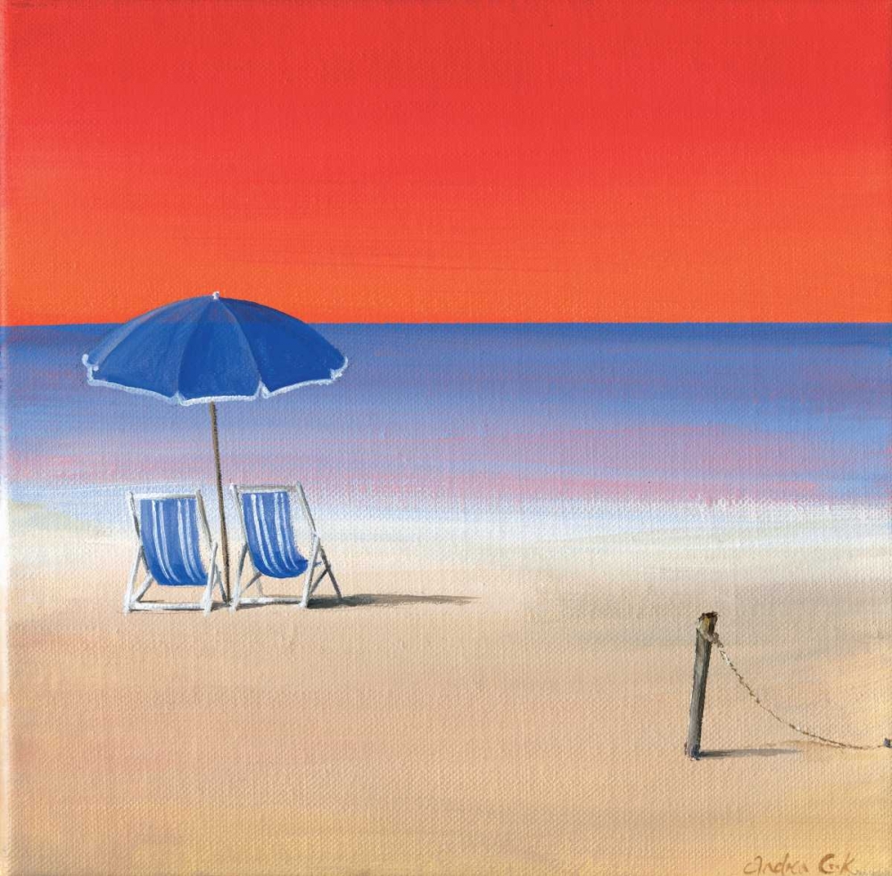Red sky beach III art print by Andrea Cook for $57.95 CAD
