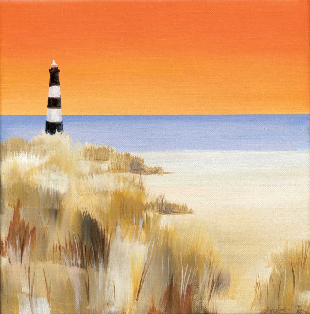 Lighthouse Sunset art print by Andrea Cook for $57.95 CAD