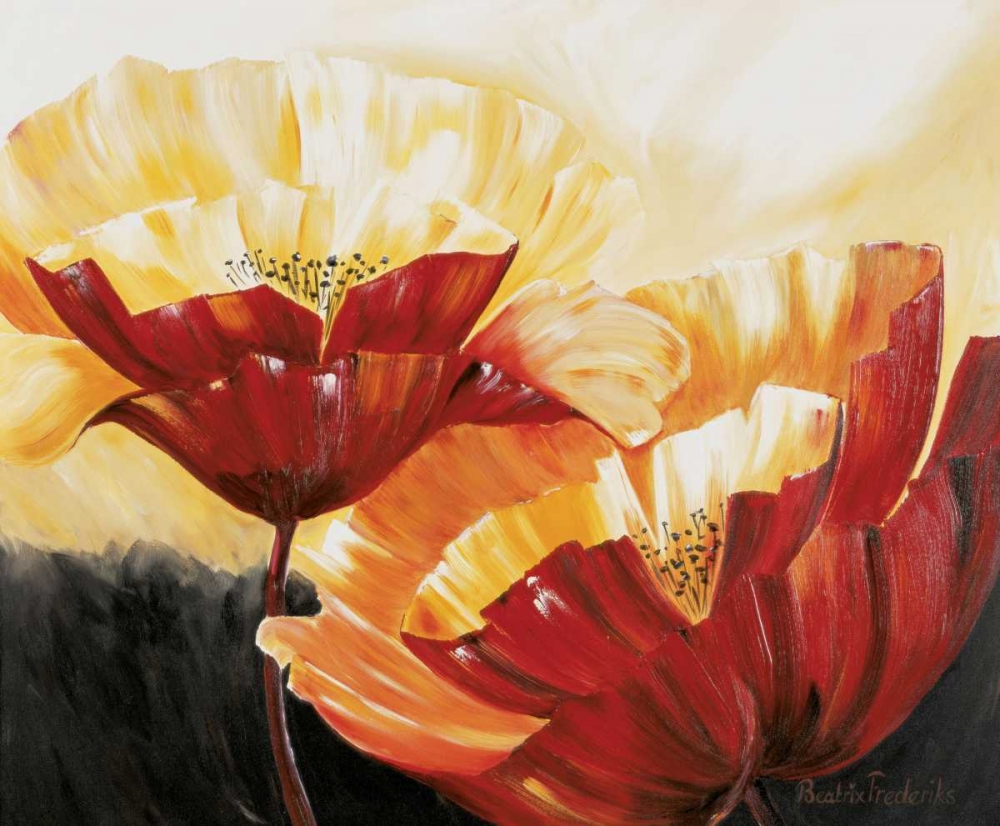The three poppies art print by Beatrix Frederiks for $57.95 CAD