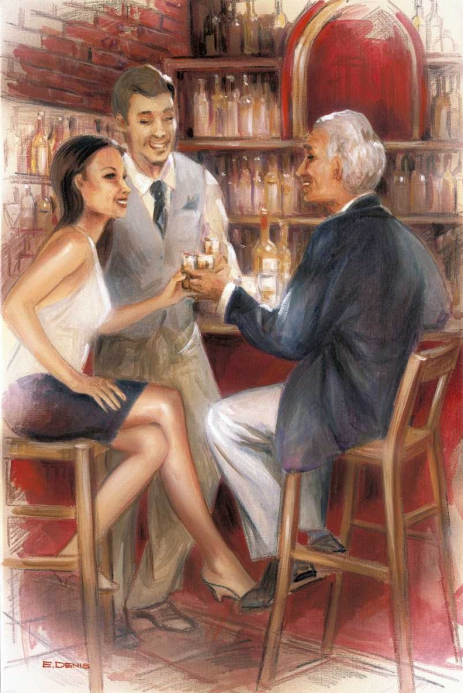 Bar conversations III art print by E Denis for $57.95 CAD