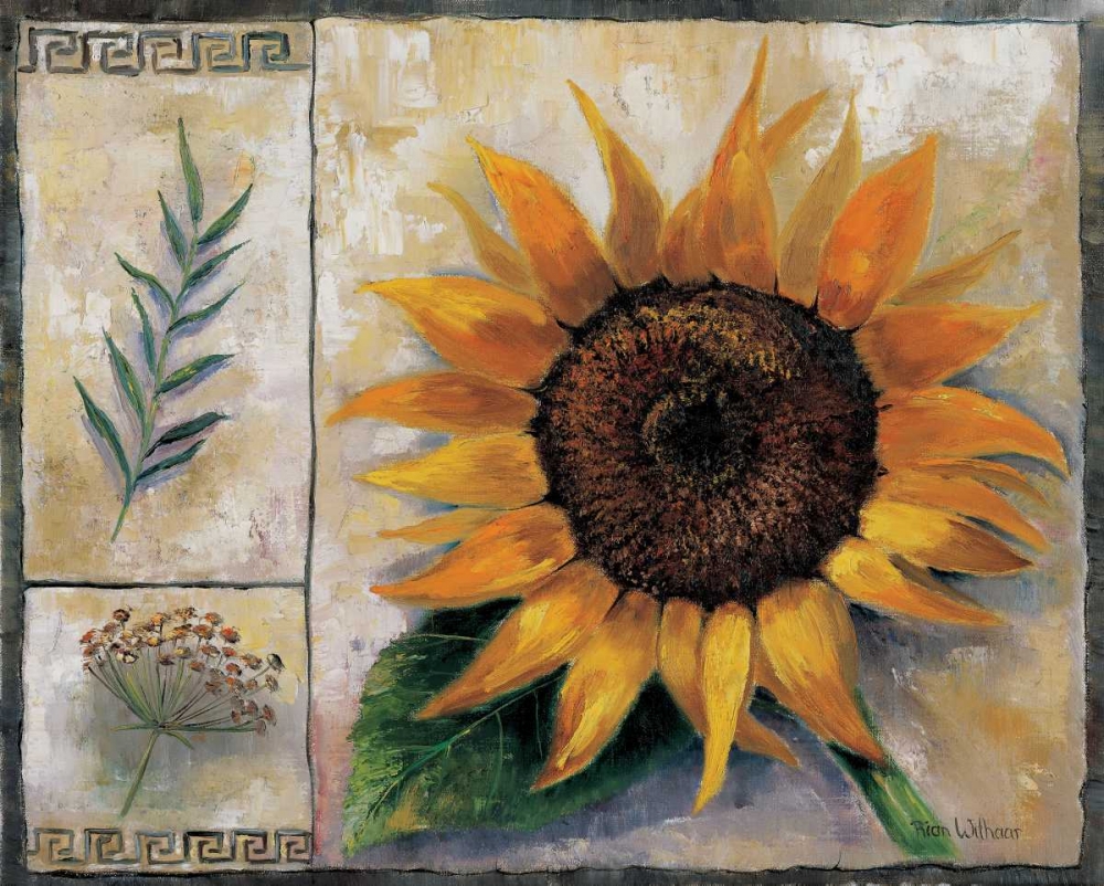 Sunflower composition art print by Rian Withaar for $57.95 CAD