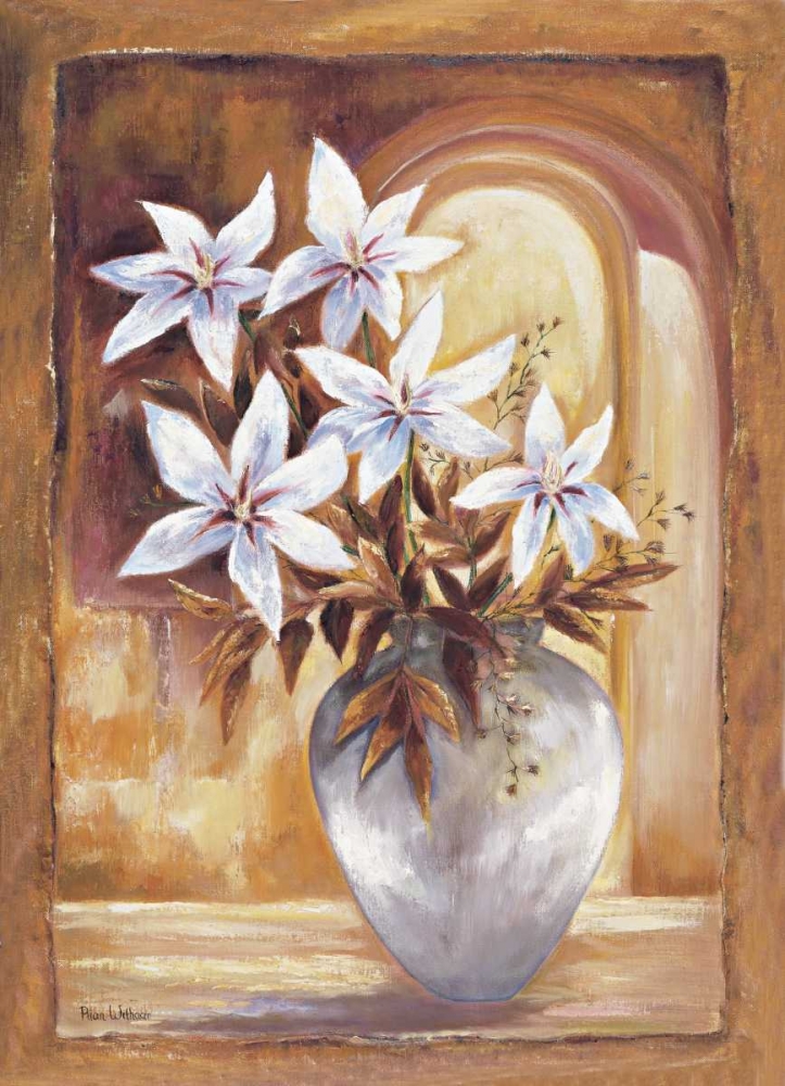 White flowers in vase II art print by Rian Withaar for $57.95 CAD