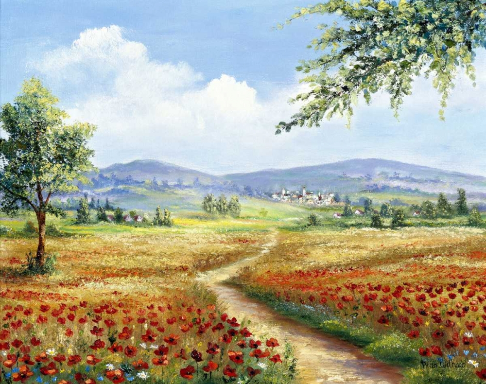 Red poppies field art print by Rian Withaar for $57.95 CAD