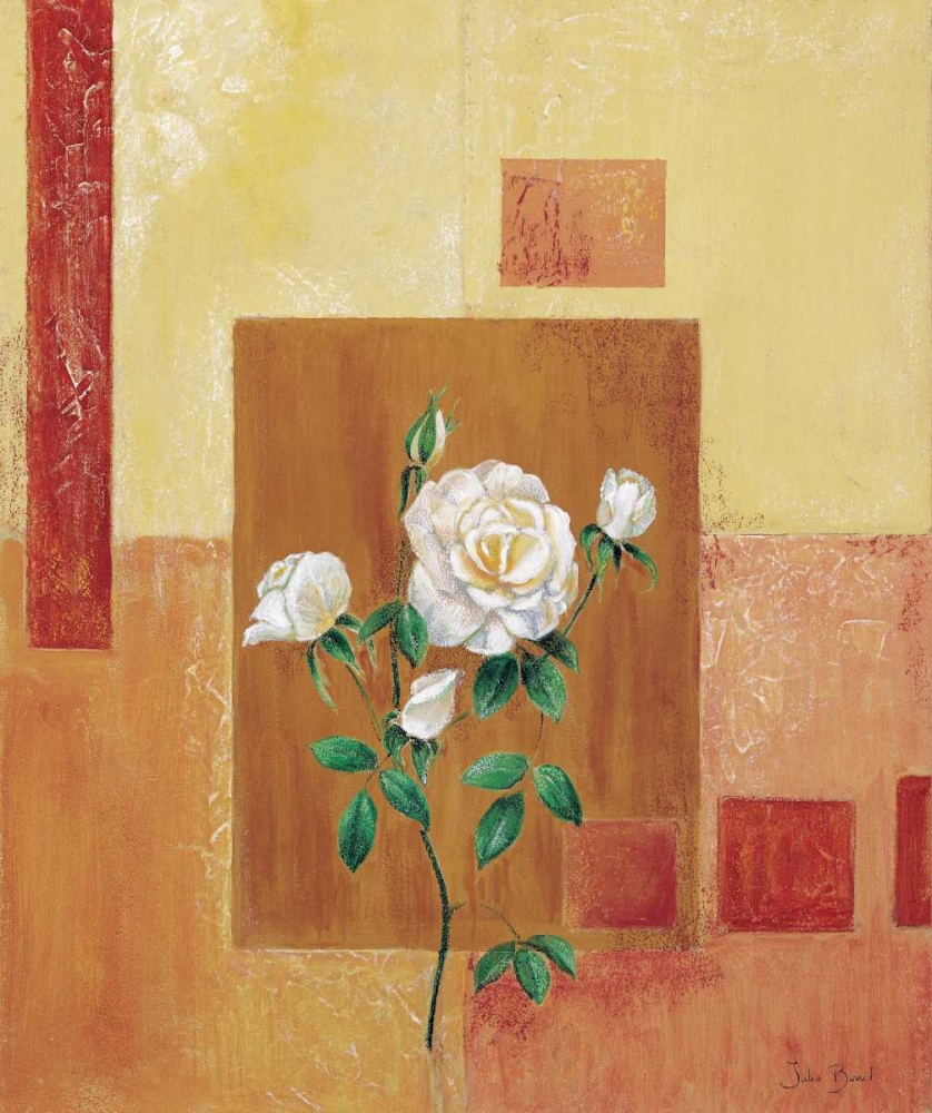 A patchwork rose I art print by Julia Bonet for $57.95 CAD