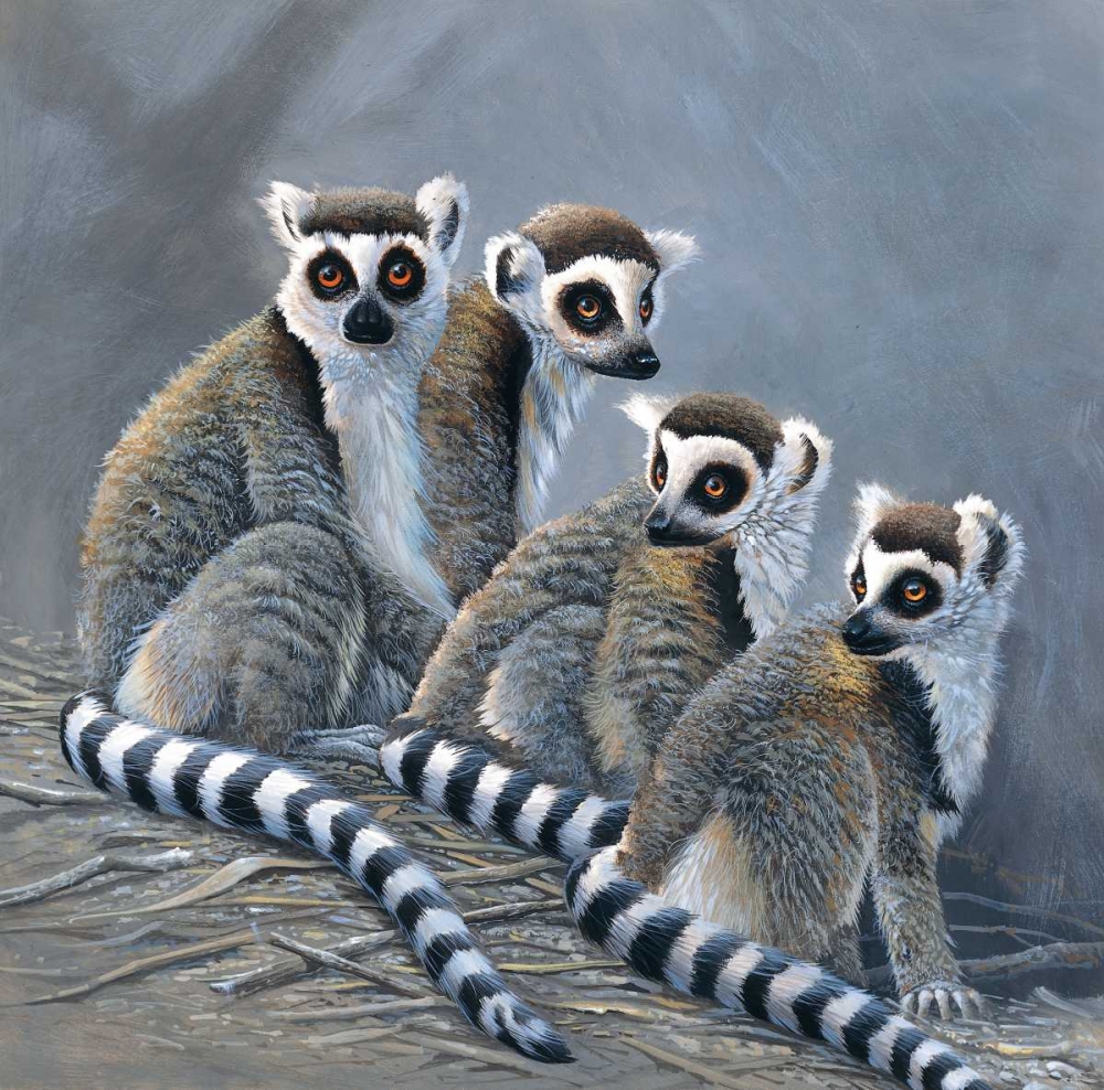 Four monkeys art print by Jan Weenink for $57.95 CAD
