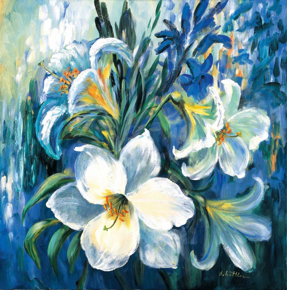 White lilies in Spring art print by Katharina Schottler for $57.95 CAD