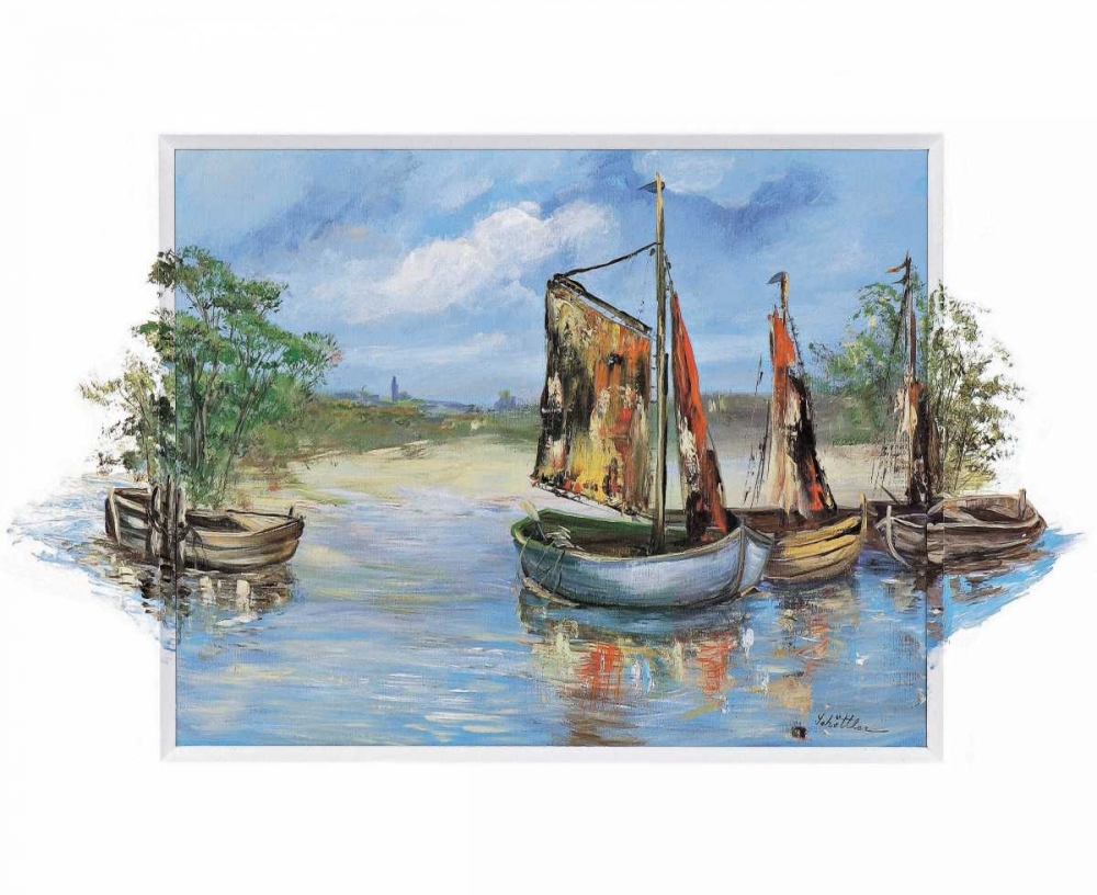 Sailing boats art print by Katharina Schottler for $57.95 CAD