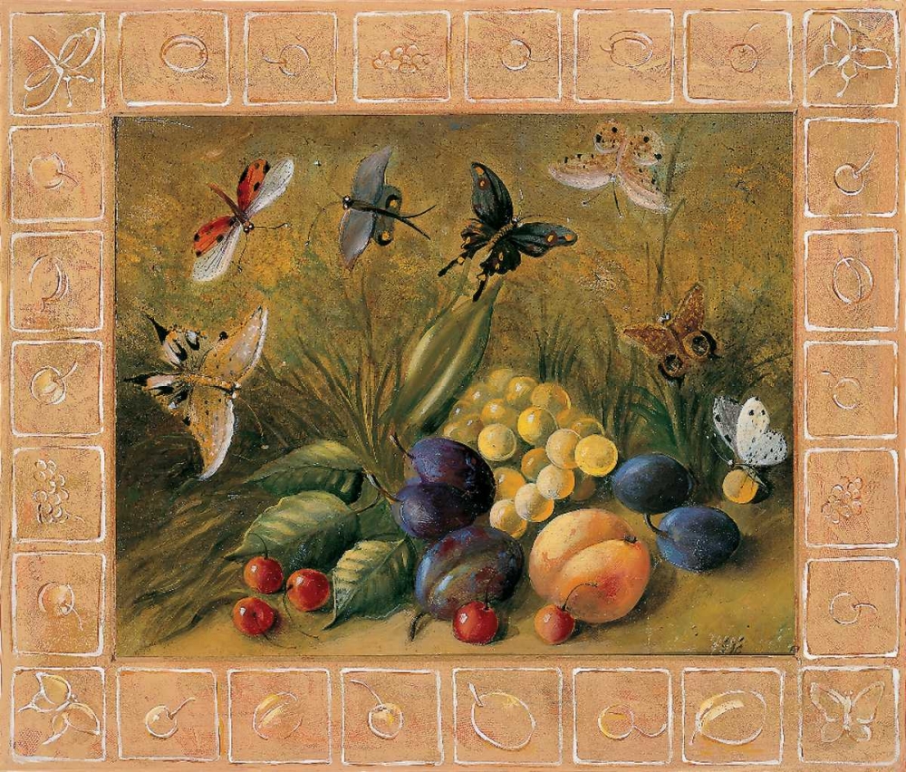 Fruits and papillons art print by Milieu du Ciel for $57.95 CAD