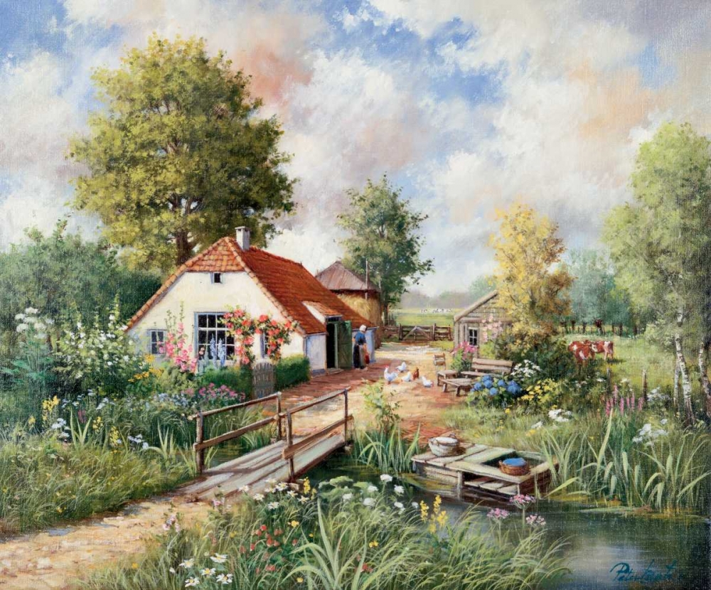 Cottage farm art print by Peter Motz for $57.95 CAD