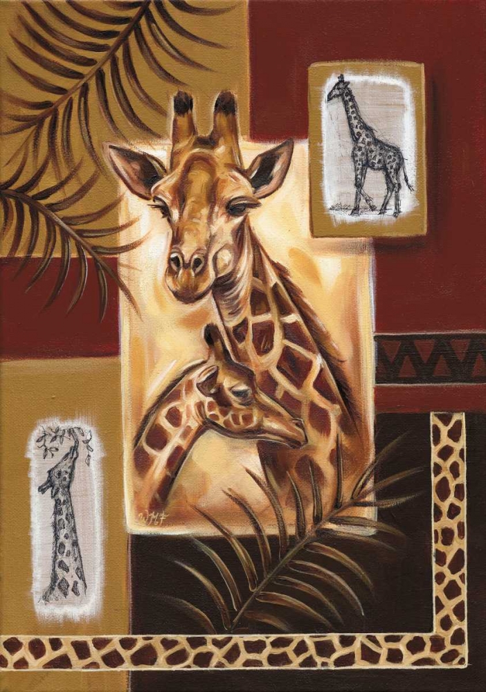 Giraffes in Africa art print by Wendy Fields for $57.95 CAD