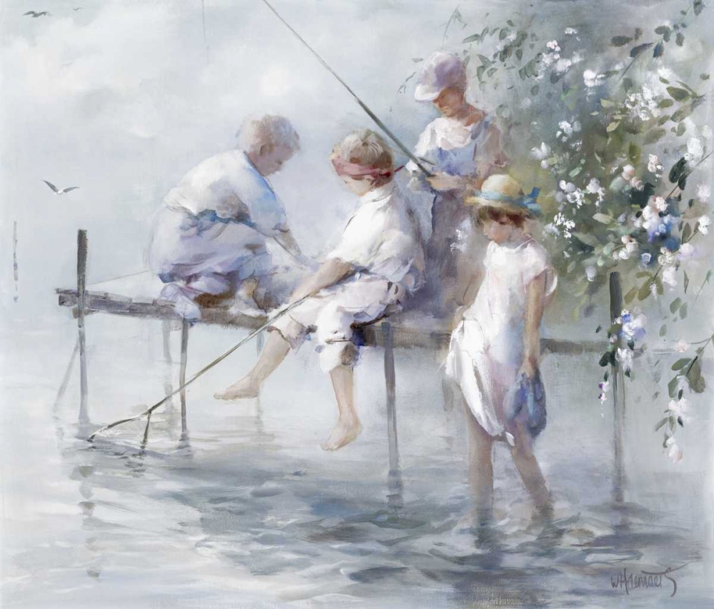 Fishing fun art print by Willem Haenraets for $57.95 CAD