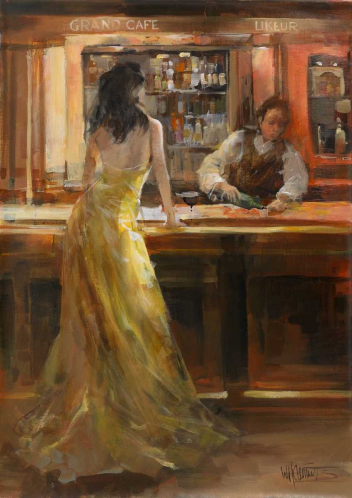 Lady in Grand Cafe art print by Willem Haenraets for $57.95 CAD