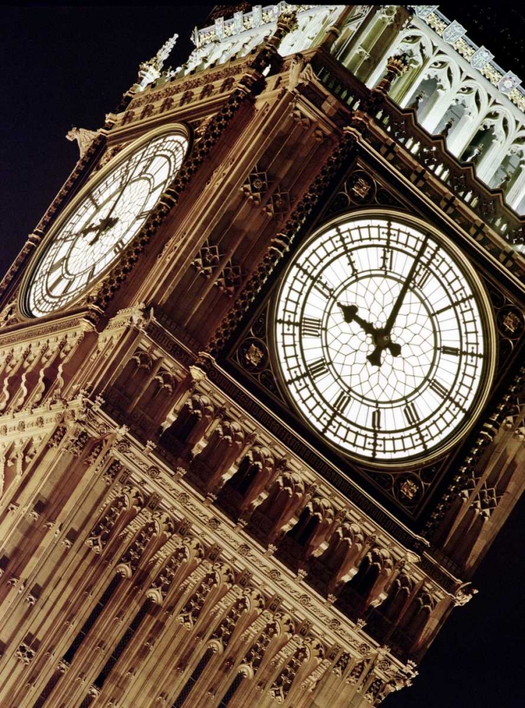 Low angle view of big ben at night, Parliament, England art print by Assaf Frank for $57.95 CAD