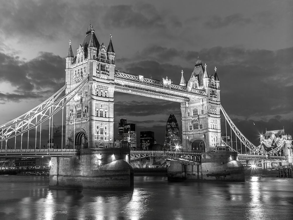 Tower bridge London at night art print by Assaf Frank for $57.95 CAD