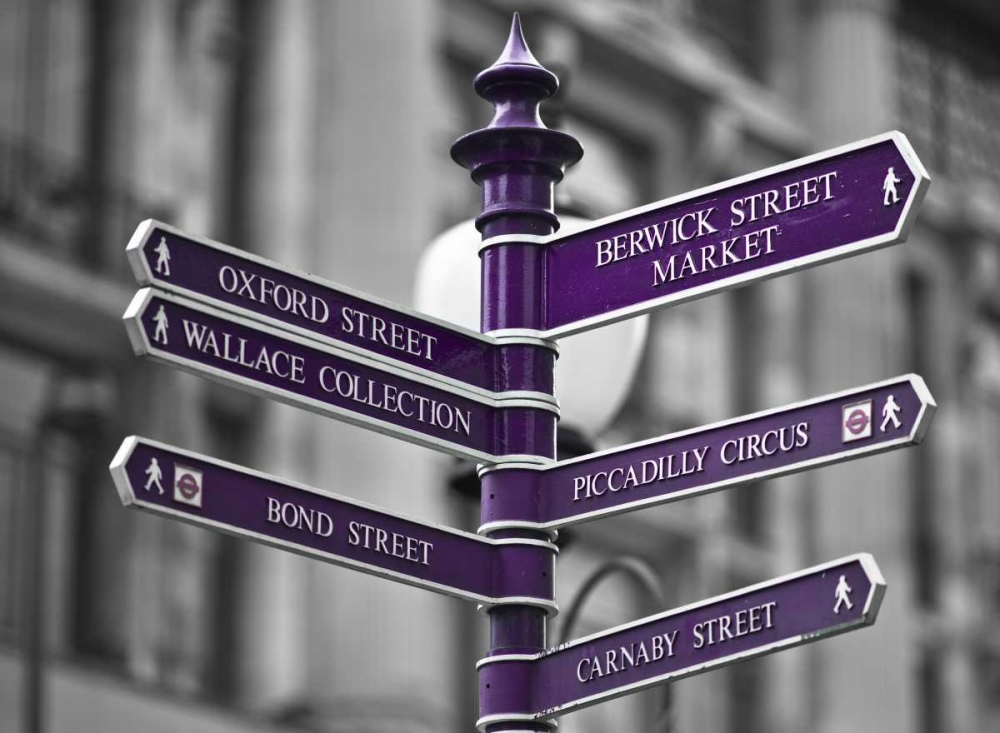 Oxford Circus Sign Post art print by Assaf Frank for $57.95 CAD