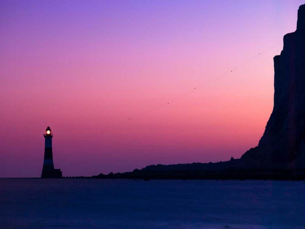 Lighthouse at dusk, Beachy Head, UK art print by Assaf Frank for $57.95 CAD