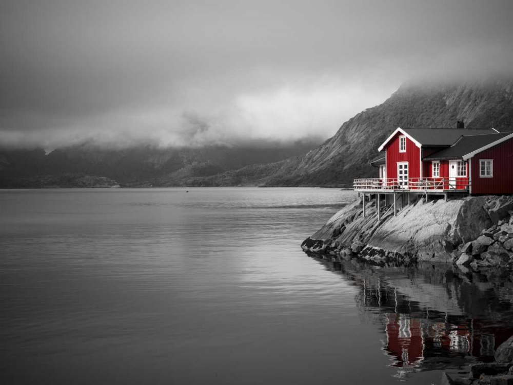 Fishing huts on the waterfront, Lofoten, Norway art print by Assaf Frank for $57.95 CAD