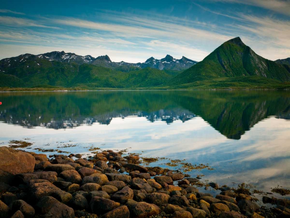 Mountain range by the sea, Lofoten, Norway art print by Assaf Frank for $57.95 CAD