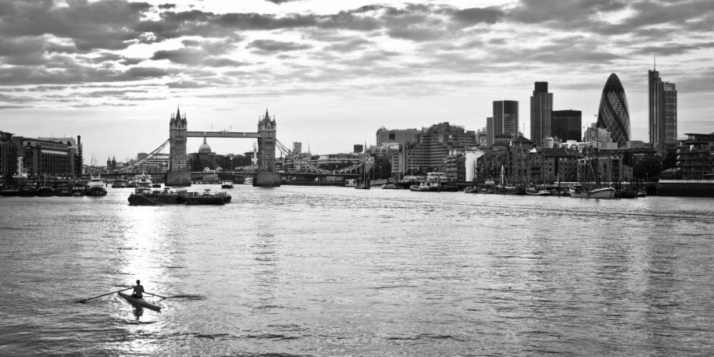 London skyline over river Thames art print by Assaf Frank for $57.95 CAD