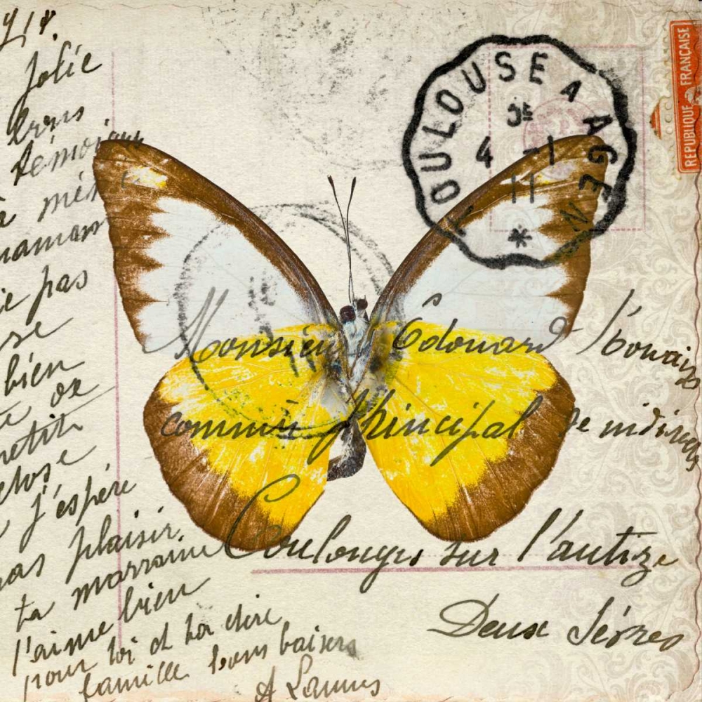 Colorful Butterfly with Vintage effects art print by Assaf Frank for $57.95 CAD