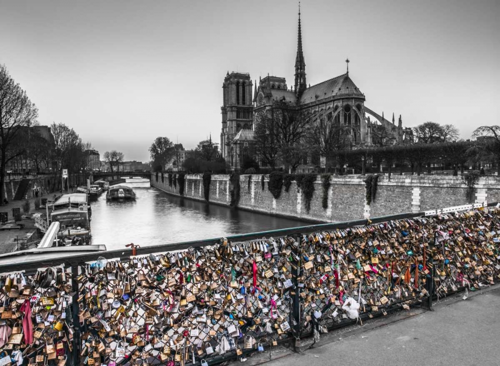 Pont des Arts bridge with love padlocks, Paris art print by Assaf Frank for $57.95 CAD