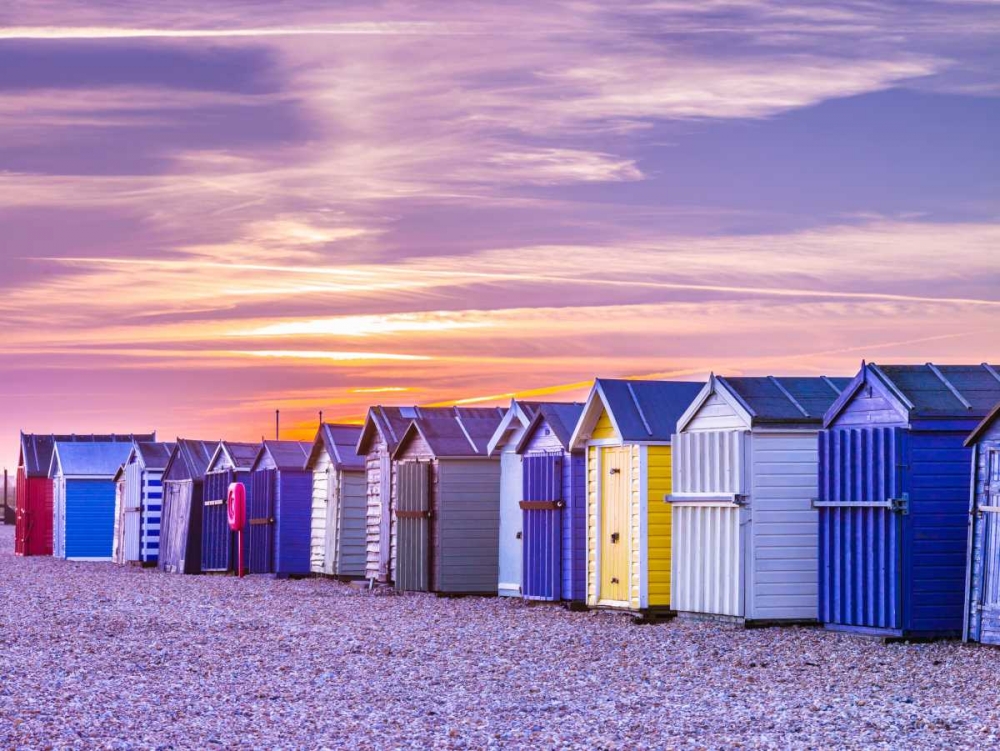 Beach huts, Hayling Island, UK art print by Assaf Frank for $57.95 CAD
