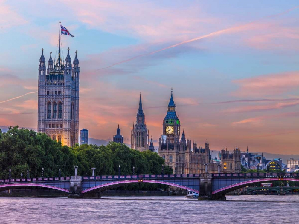 Westminster Abby from river thames, London, UK art print by Assaf Frank for $57.95 CAD