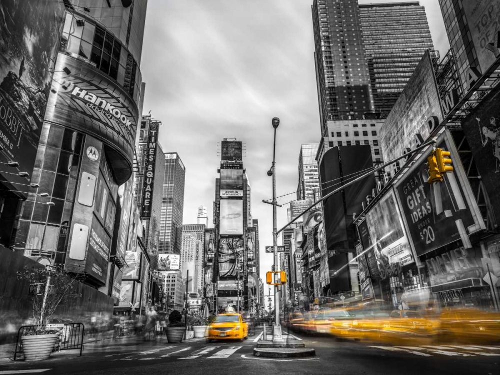 Traffic signal on broadway Times Square, Manhattan, New York City art print by Assaf Frank for $57.95 CAD