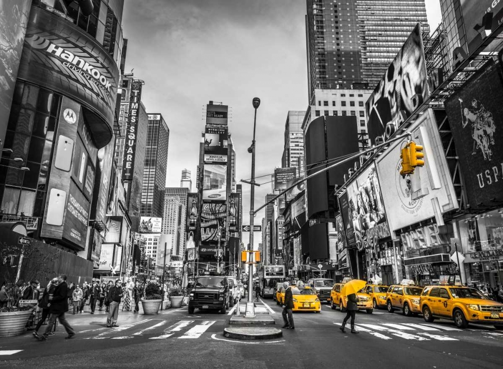 Traffic signal on broadway Times Square, Manhattan, New York City art print by Assaf Frank for $57.95 CAD