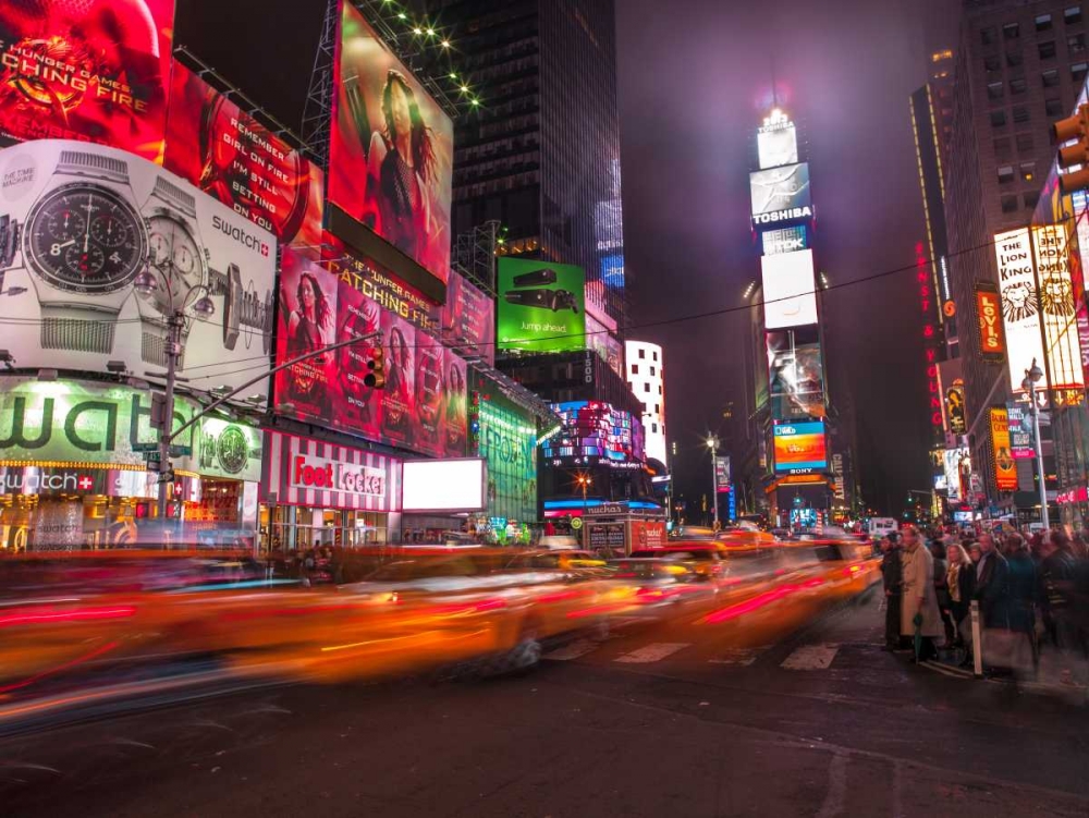 View of Broadway and Times Square at night - New York art print by Assaf Frank for $57.95 CAD