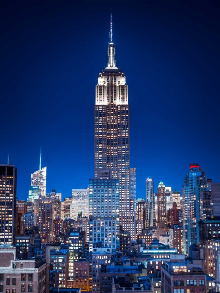 Empire State Building with New York City Manhattan skyline with skyscrapers art print by Assaf Frank for $57.95 CAD