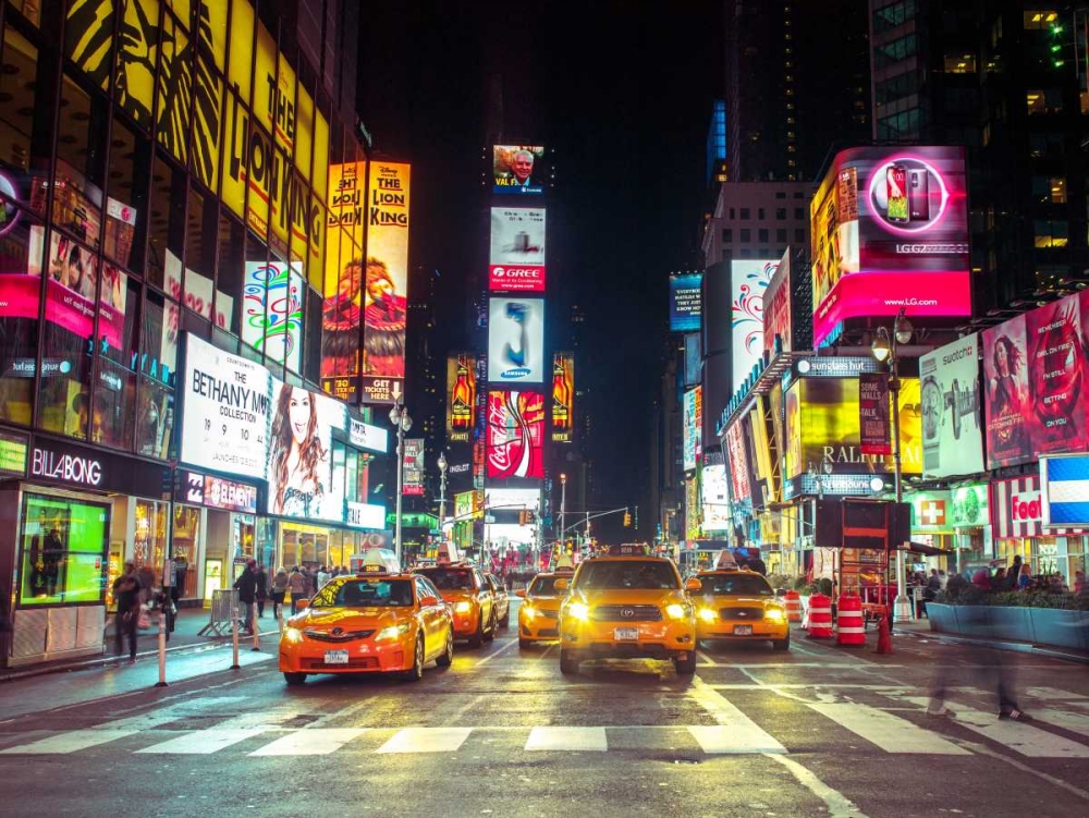 Times square and Broadway at night - New York City art print by Assaf Frank for $57.95 CAD