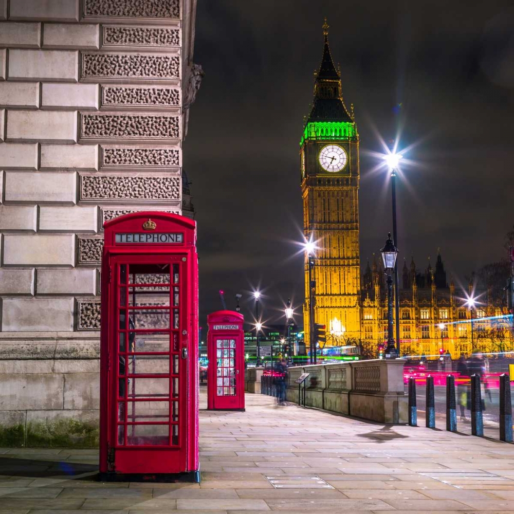 Telephone box with Big Ben, London, Uk art print by Assaf Frank for $57.95 CAD