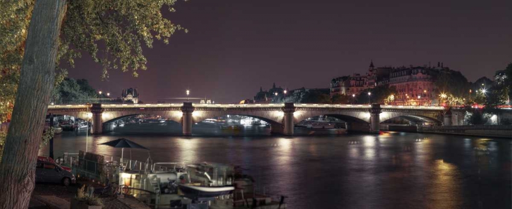 Evening shot of Bridge over river Seine, Paris, France art print by Assaf Frank for $57.95 CAD