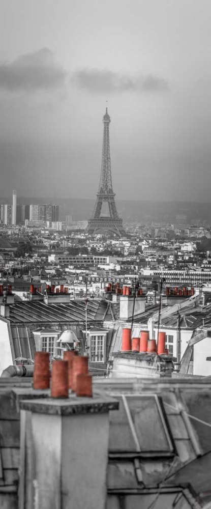Cityscape of Montmartre with Eiffel Tower, Paris, France art print by Assaf Frank for $57.95 CAD