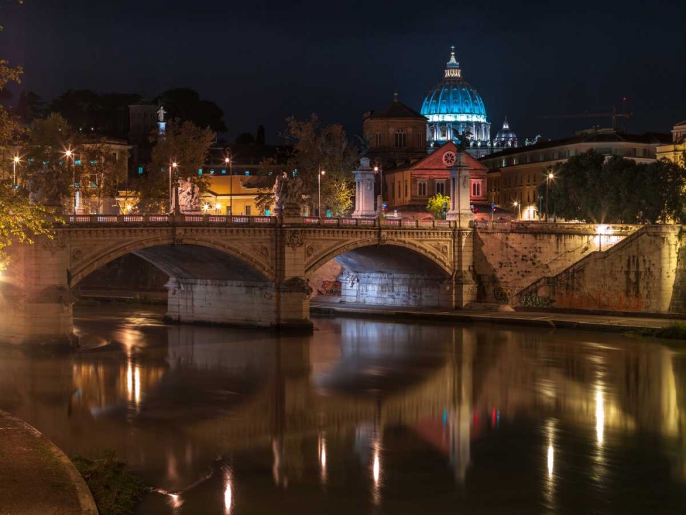 Castle St Angelo bridge in Rome, Italy art print by Assaf Frank for $57.95 CAD