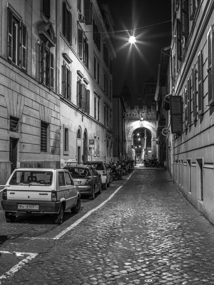 Vehicles parked on narrow city streets of Rome, Italy art print by Assaf Frank for $57.95 CAD