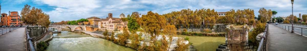 Tiber river through the city of Rome, Italy art print by Assaf Frank for $57.95 CAD