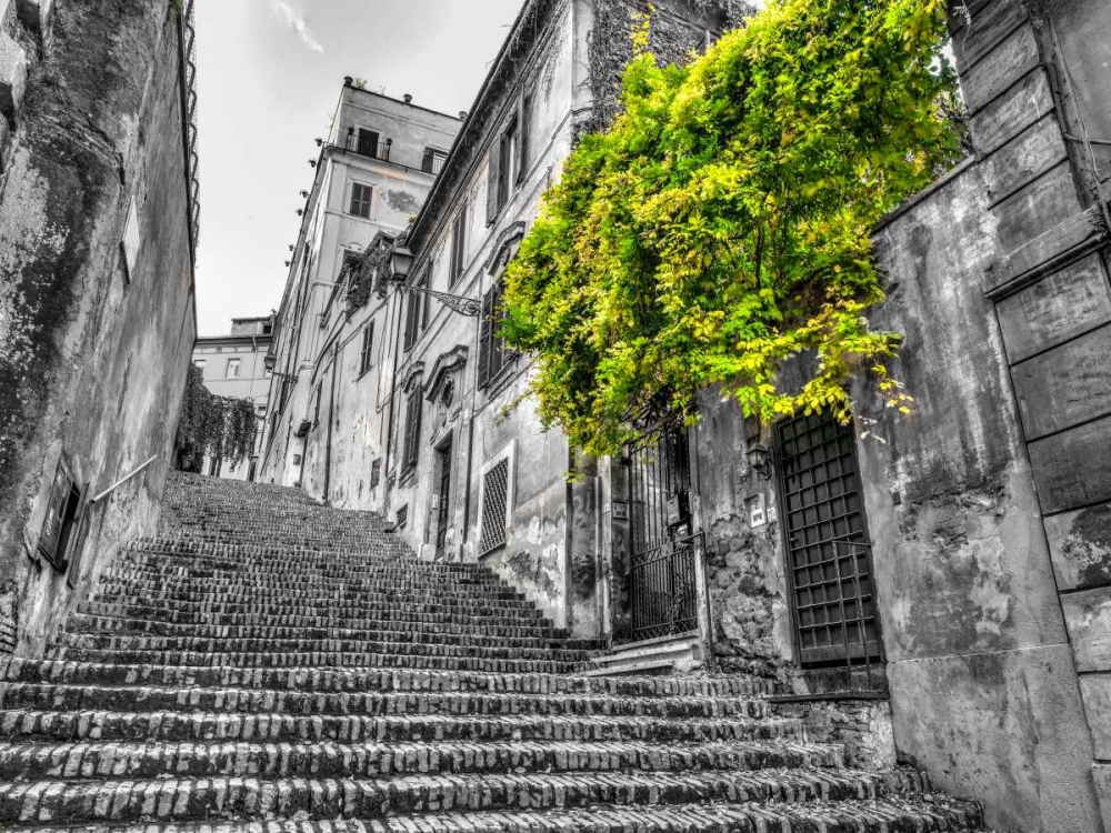 Steps through old buildings in Rome, Italy art print by Assaf Frank for $57.95 CAD