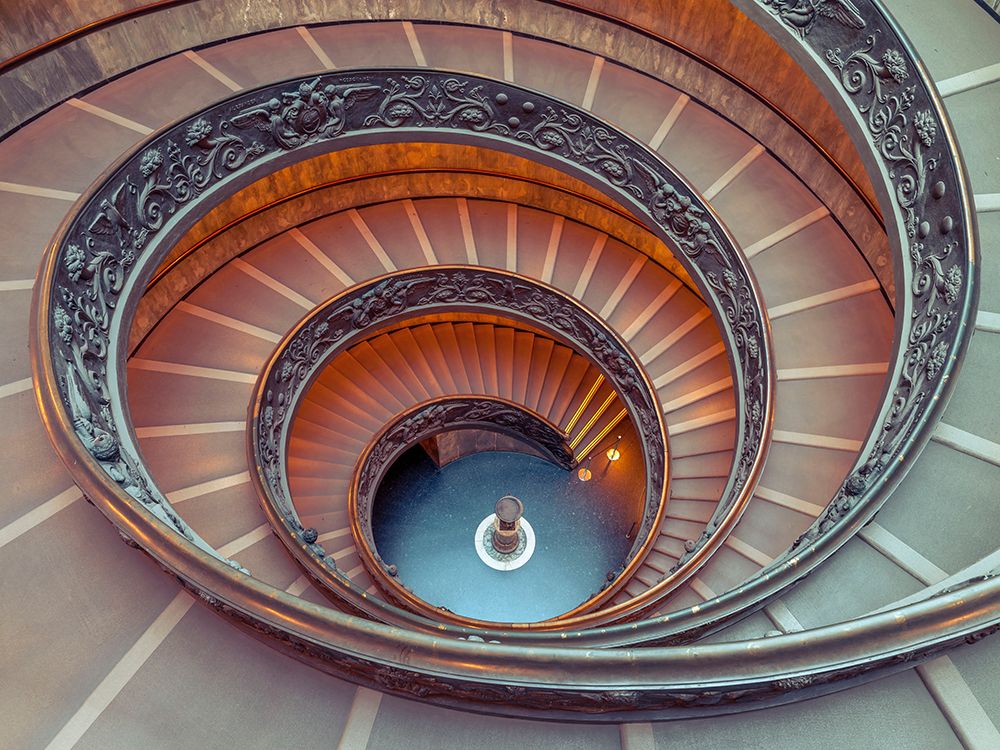 Spiral staircase at the Vatican museum, Rome, Italy art print by Assaf Frank for $57.95 CAD