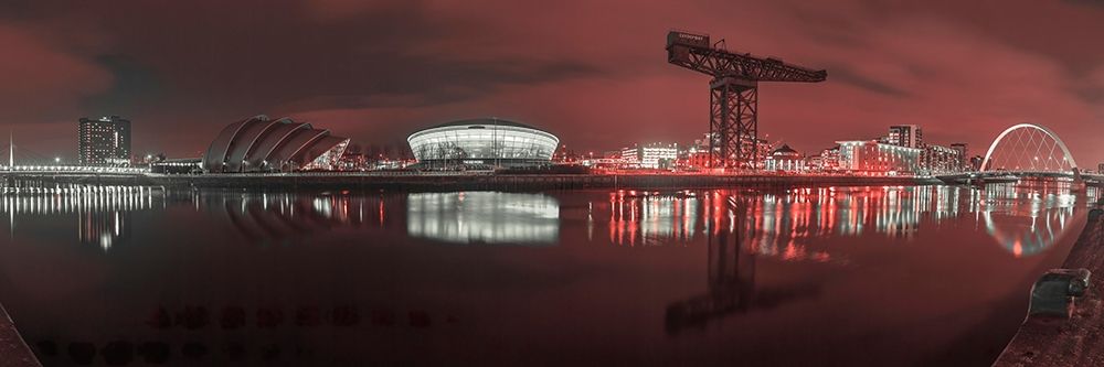 View along the river Clyde at night-Glasgow art print by Assaf Frank for $57.95 CAD