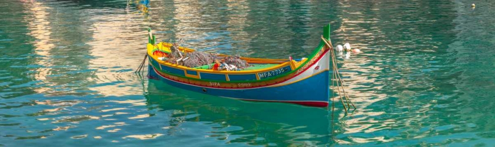 Colorful Maltese boats in St Julians bay, Malta art print by Assaf Frank for $57.95 CAD
