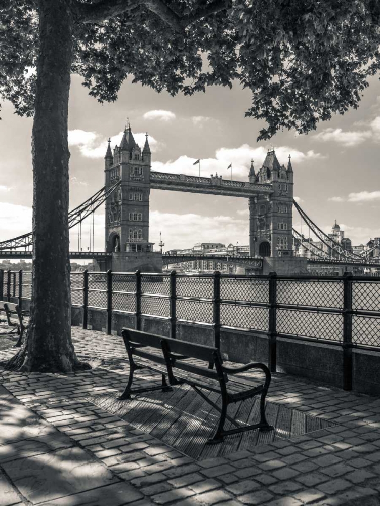 Thames promenade with Tower bridge in background, London, UK art print by Assaf Frank for $57.95 CAD